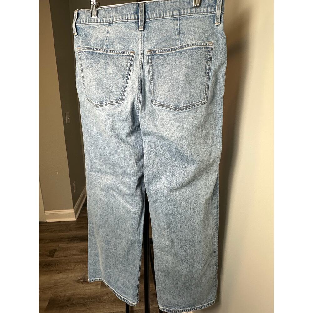J.Crew Factory Womens 30 Full Length Slim Wide Leg Jeans High Rise Light Wash - Picture 4 of 11